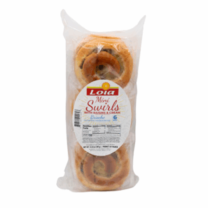 Loia - Mini Swirls with Raisins & Cream 18x300 g (10.58 oz)