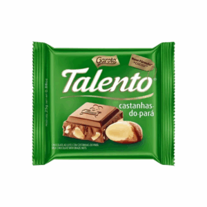 Talento - Chocolate Bar Brazilian Nuts - 15x25 g (CAST PARA) - UNIT BOX